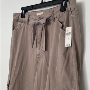 Anthropologie Pilcro Parachute Cargo Pants Neutral Beige size 31 NWT